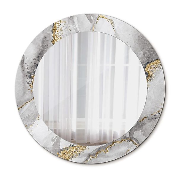 Tulup Spiegel mit Motivdruck Marmormuster 60x60 cm Runder Spiegel Aufdruck günstig online kaufen