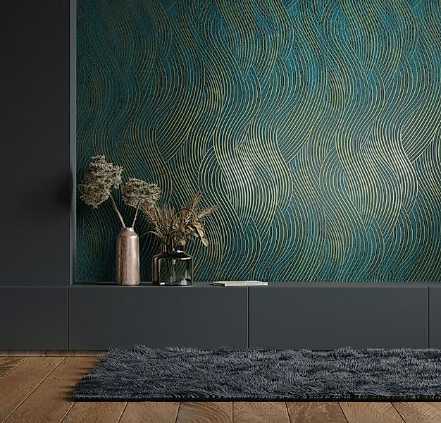 Marburg Vliestapete Tapete Wavy Stripes, geprägt, geometrisch, moderne Vlie günstig online kaufen