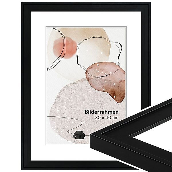WANDStyle Bilderrahmen H120, Schwarz, aus Massivholz günstig online kaufen