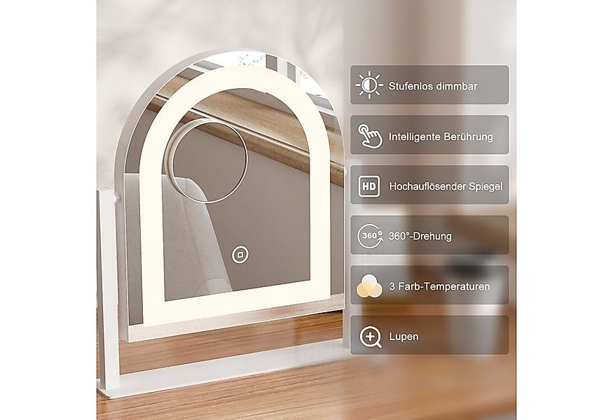 WDWRITTI Kosmetikspiegel mit licht LED Schminkspiegel 10x Vergrößerung (Tis günstig online kaufen
