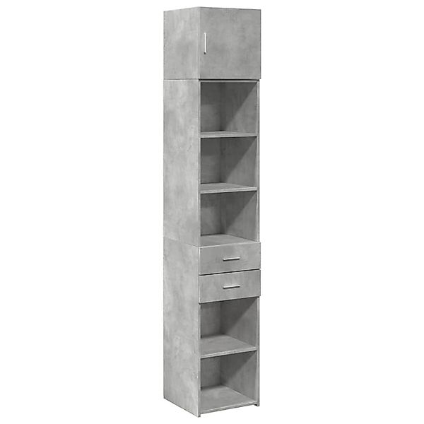 vidaXL Hochschrank Schmal Betongrau 40x42,5x225 cm Holzwerkstoff 3281283 günstig online kaufen