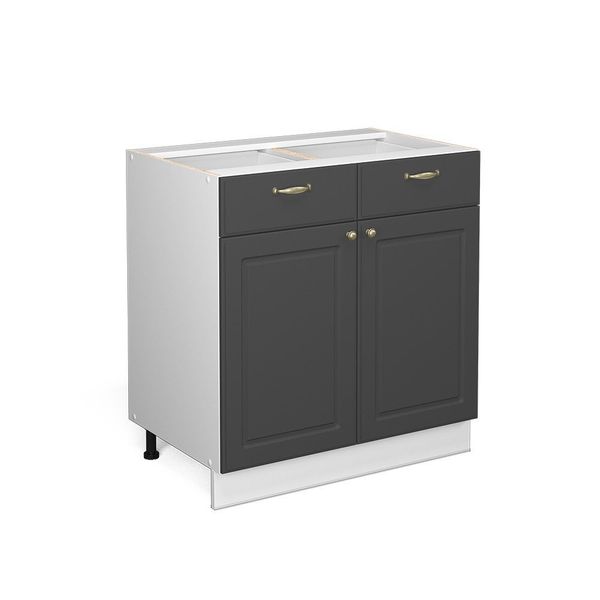 Vicco Unterschrank Fame-Line, Anthrazit-Gold/Weiß, 80 cm, günstig online kaufen