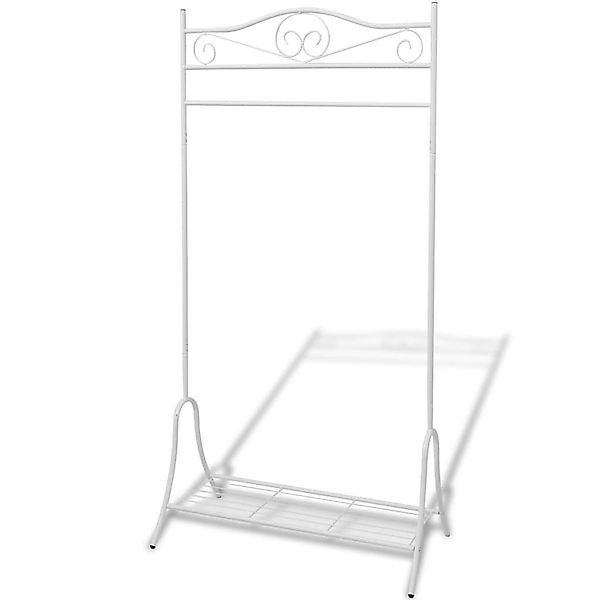 vidaXL Kleiderständer Kleiderständer Stahl Weiß, (1 günstig online kaufen