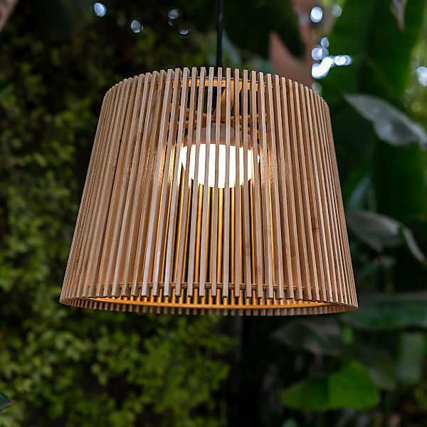 Newgarden Okinawa LED-Akku-Außenpendellampe Bambus günstig online kaufen