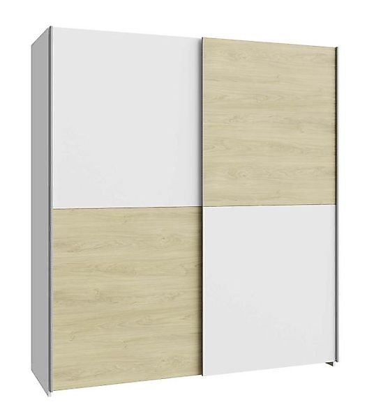 Schwebetürenschrank 170 cm SCHACH&amp MATT Weiß / Puccini Eiche günstig online kaufen
