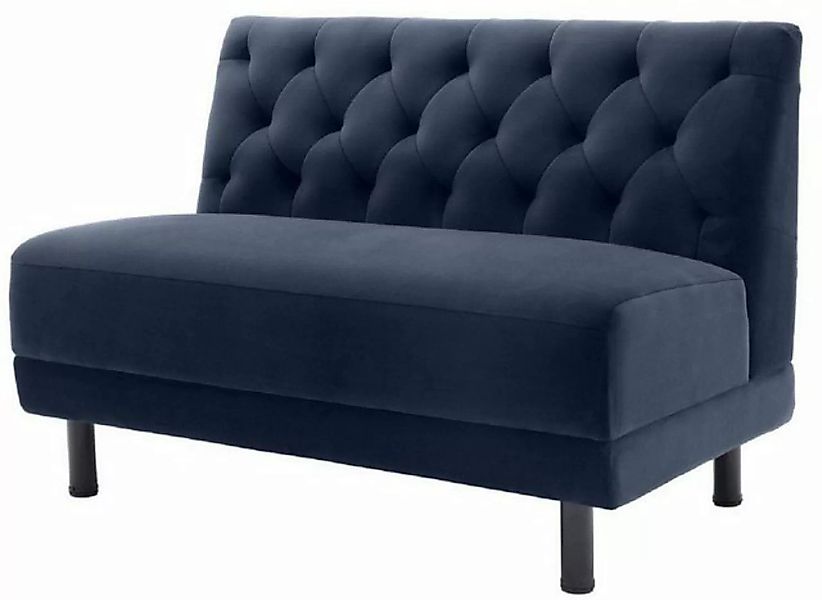 Casa Padrino Chesterfield-Sofa Luxus Chesterfield Couch Mitternachtsblau / günstig online kaufen