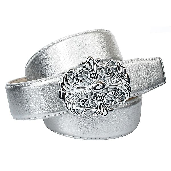 Anthoni Crown Ledergürtel, in silberfarben mit Unterführung, dekorative Sch günstig online kaufen