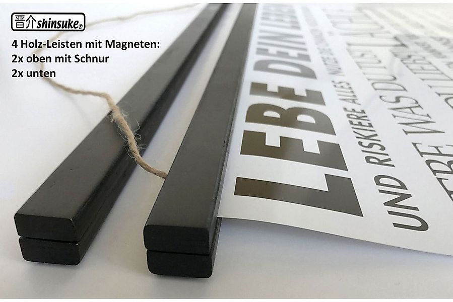 Bilderrahmen Holz-Posterleisten 61 cm - Posterleisten - 2 Paar, Magneten sc günstig online kaufen