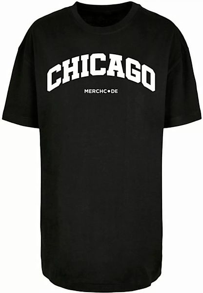 Merchcode T-Shirt Merchcode Damen Ladies Chicago Wording - Oversized Boyfri günstig online kaufen