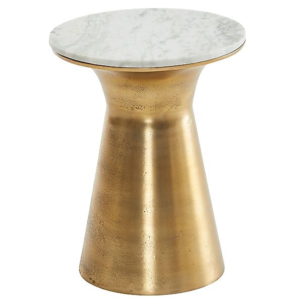 FINEBUY Beistelltisch FB82235 (Echter Marmor Weiß günstig online kaufen