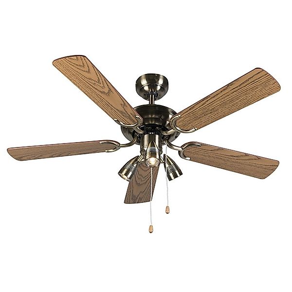 Qazqa Deckenventilator Mistral, GU10, Bronze, Modern, günstig online kaufen