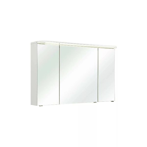 Spiegelschrank, weiß Glanz, mit LED Kranzboden und 3D Funktion, BUDVA-66, B günstig online kaufen