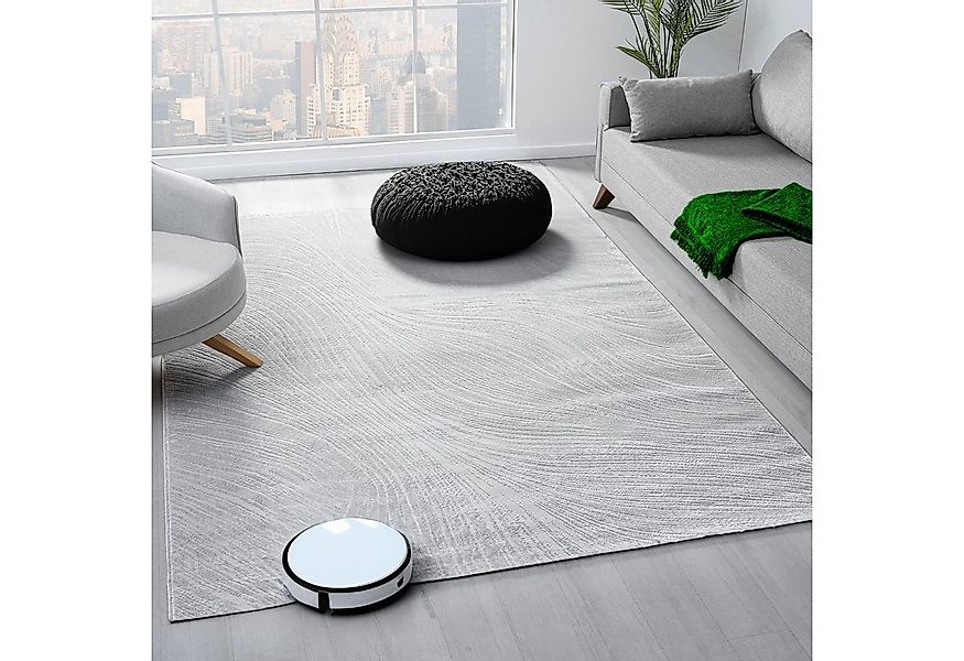 Vimoda Teppich Boho Design Unifarbe Hoch-Tief-Effekt, Rechteckig, Höhe: 6 m günstig online kaufen