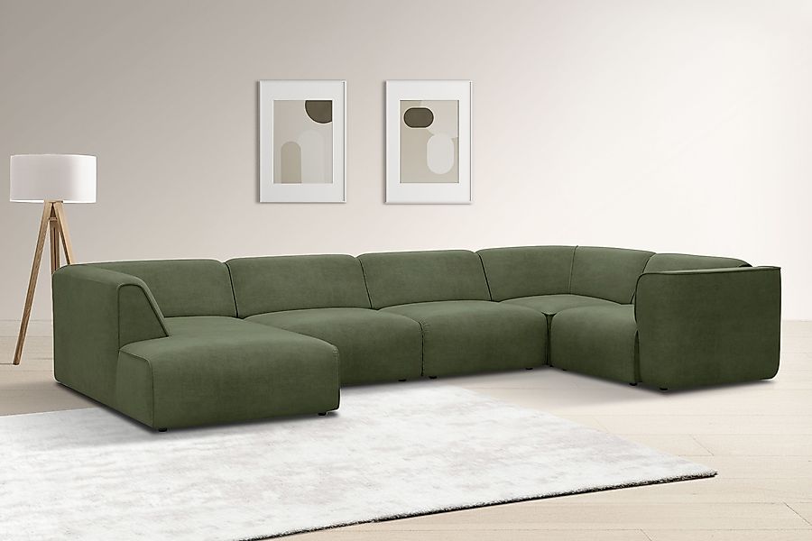 OTTO home Wohnlandschaft "Merid U-Form, jederzeit durch Module erweiterbar, günstig online kaufen