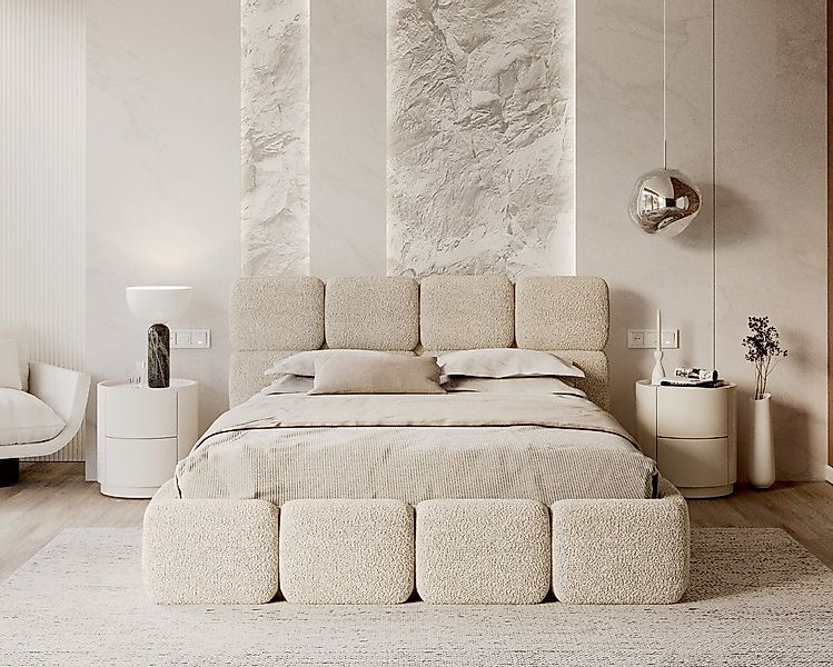 thematys Polsterbett Bett Stauraumbett Bezug Cleo / Bouclé 140x200, 160x200 günstig online kaufen