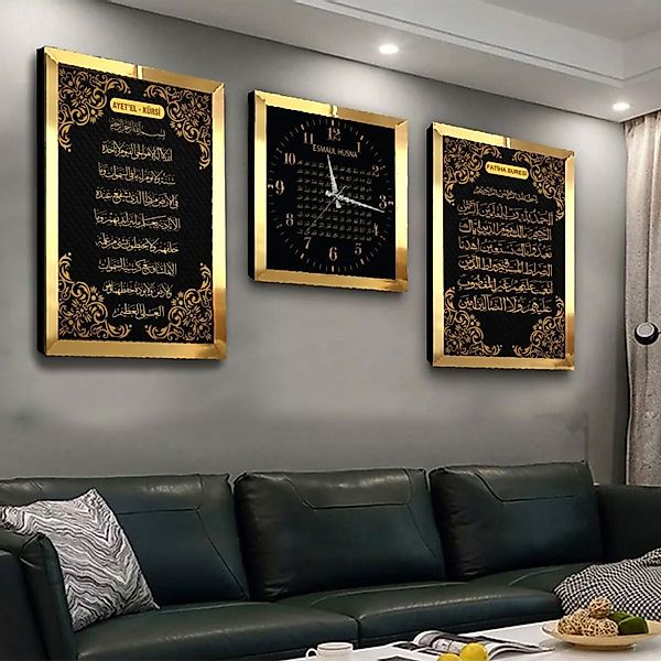 Jungengel Wandbild Islam 3-Teilig Ayetel Kürsi, günstig online kaufen