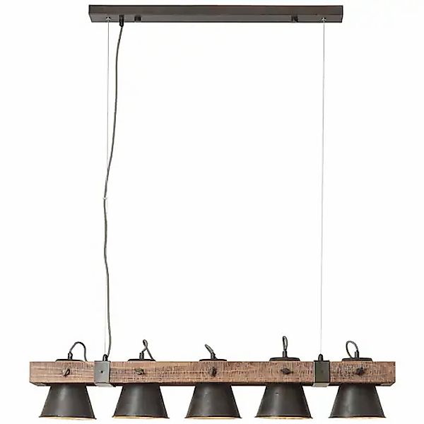Brilliant Pendelleuchte »Decca« E27 1 Stk. Hängelampe 5flg schwarz stahl günstig online kaufen