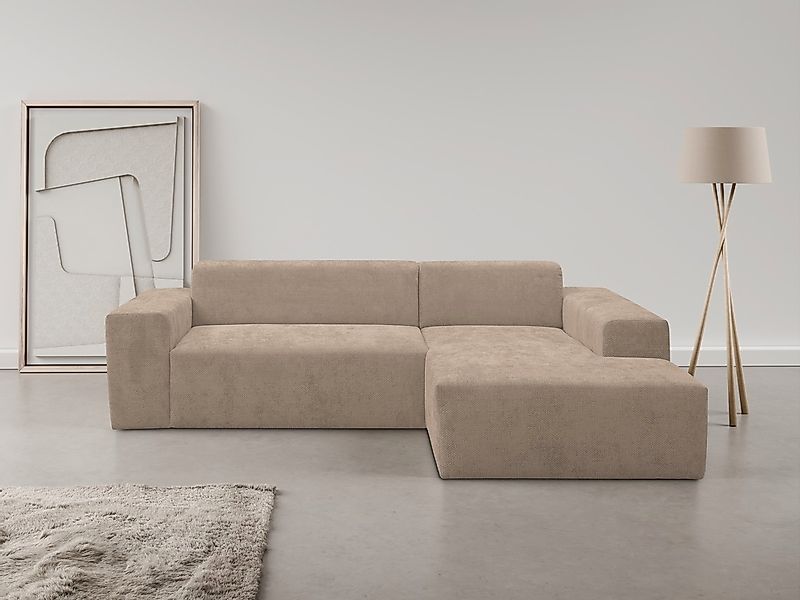 WERK2 Ecksofa "Zeus-L modern & zeitlos, Breite 253 cm, bequemes Sofa" Curvy günstig online kaufen