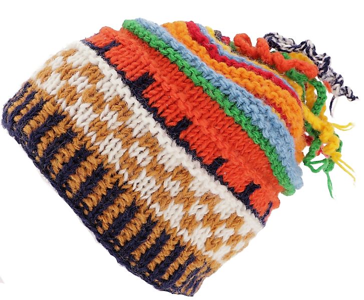 Guru-Shop Strickmütze Bunte Wollmütze mit weichem günstig online kaufen