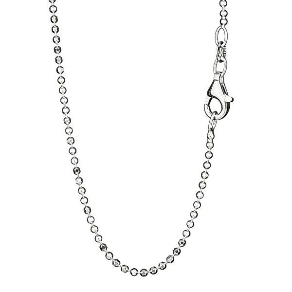 NKlaus Silberkette Collier 38cm Kugelkette diamantiert günstig online kaufen