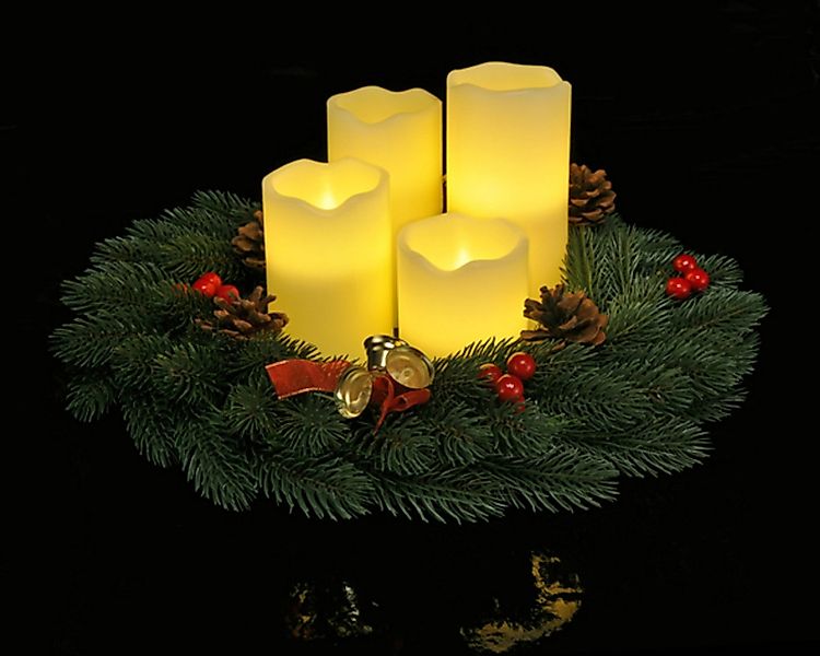 Haushalt International LED-Kerze 4er LED Kerzen flammenlos mit Fernbedienun günstig online kaufen