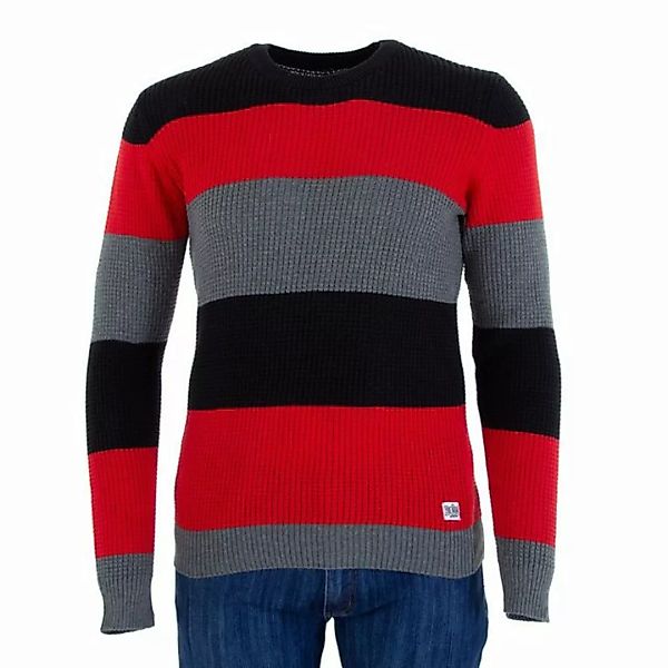 Ital-Design Strickpullover Herren Freizeit Stretch Pullover in Rot günstig online kaufen