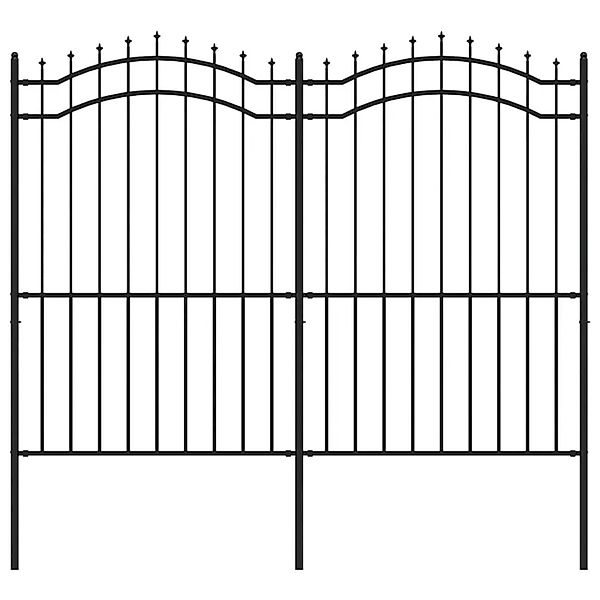 vidaXL Gartenzaun mit Speerspitze Schwarz 239 x 175 cm Pulverbeschichteter günstig online kaufen