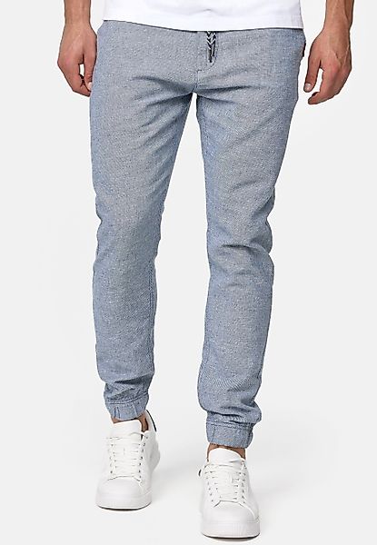 Indicode Leinenhose Blnda samt dekorativem Gürtel günstig online kaufen