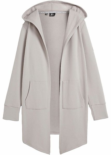 bonprix Sweatjacke "Long-Sweatjacke" mit Nahtreißverschluss, aus Baumwolle günstig online kaufen