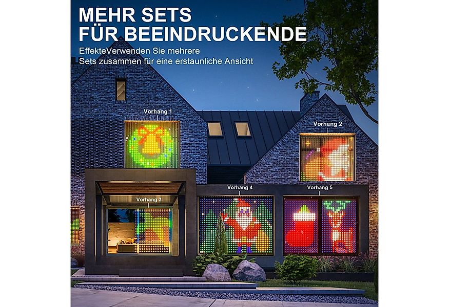 XERSEK LED-Hängeleuchte LED-Weihnachtslichterkette LED String Lichtervorhan günstig online kaufen