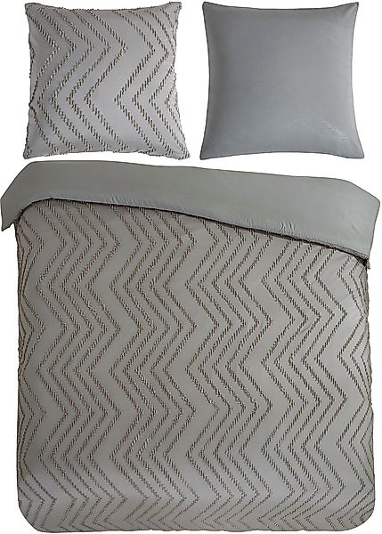 PURE luxury collection Bettwäsche »Zigzag«, Mikrofaser, 135x200, 2 Teilig, günstig online kaufen