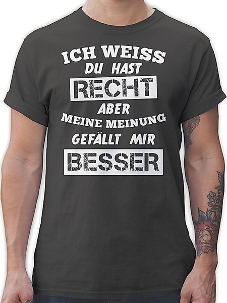 Shirtracer T-Shirt Meine Meinung Besserwisser Sprüche günstig online kaufen