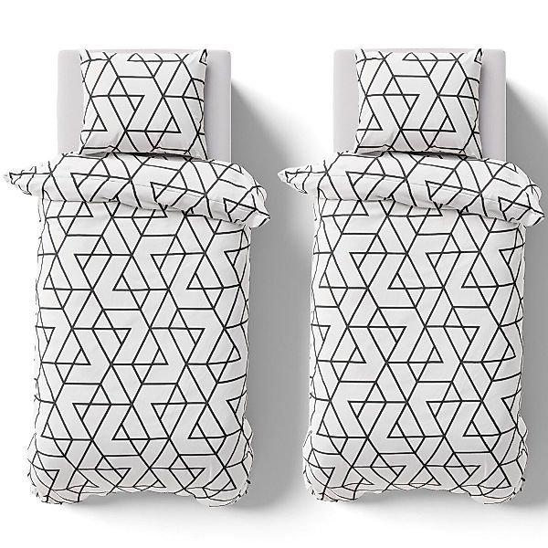 Visaggio Bettwäsche 135x200 155x220 Streifen, Microfaser, günstig online kaufen