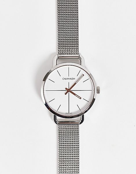Calvin Klein – Uhr mit Netzarmband-Silber günstig online kaufen