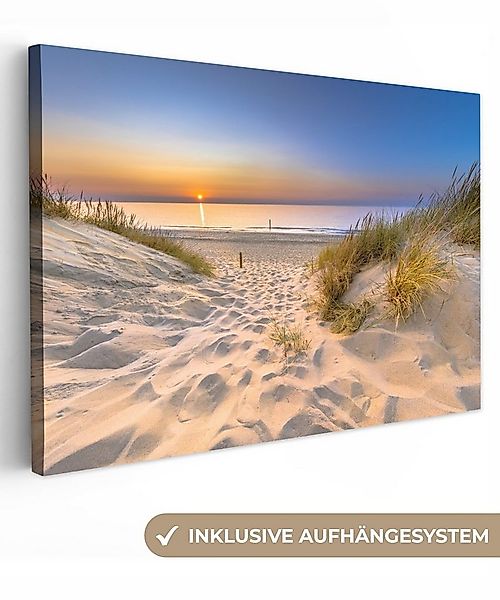 OneMillionCanvasses® Leinwandbild Düne - Sonnenuntergang - Horizont - Stran günstig online kaufen