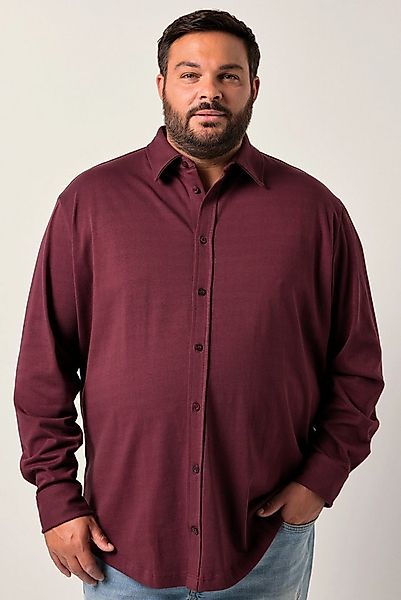 Men Plus Businesshemd Men+ Jerseyhemd Langarm Kentkragen Comfort Fit günstig online kaufen