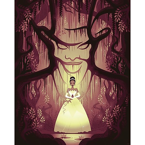 Komar Wandbild Disney Tiana Dr. Facilier 40 cm x 50 cm Gelb günstig online kaufen