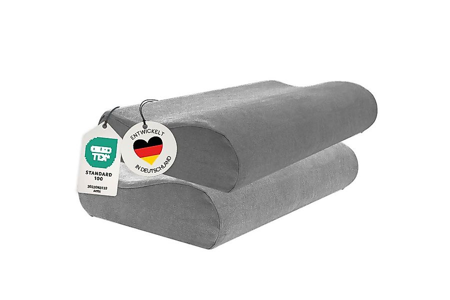 casimum Kissenbezug Schonbezüge für Orthopädisches Nackenkissen GRAU, (2 St günstig online kaufen