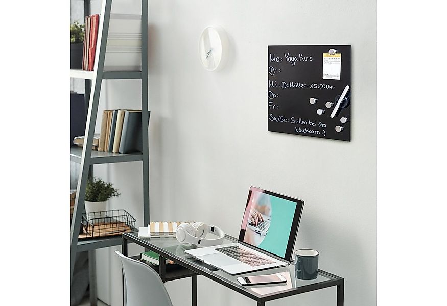 bremermann Magnettafel Magnettafel mit schwarzer Glasfront, 6 Magnete und 1 günstig online kaufen