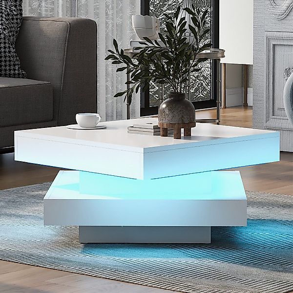 autolock Couchtisch Hochglanz Couchtisch mit 16-farbigem günstig online kaufen