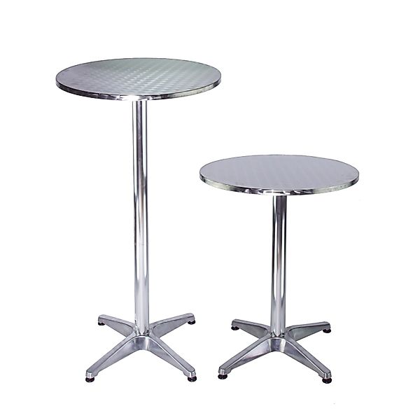 TRUTZHOLM Stehtisch 2in1 Höhenverstellbar 70 bis 115cm Durchmesser 60cm Alu günstig online kaufen