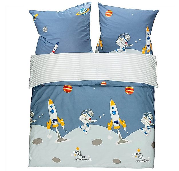 KEAYOO Kinderbettwäsche YZTX, Baumwolle, 2 teilig, Astronaut und Rakete Mus günstig online kaufen