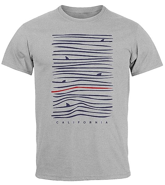 Neverless Print-Shirt Herren T-Shirt Frontprint Minimalismus günstig online kaufen