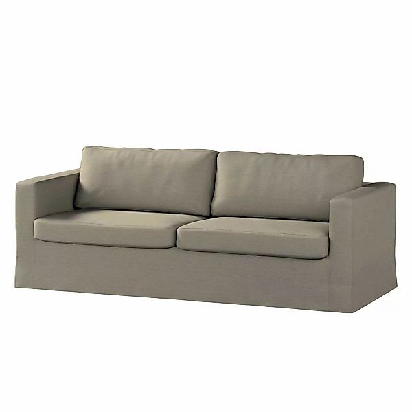 Bezug für Karlstad 3-Sitzer Sofa nicht ausklappbar, lang, beige-grau, Bezug günstig online kaufen