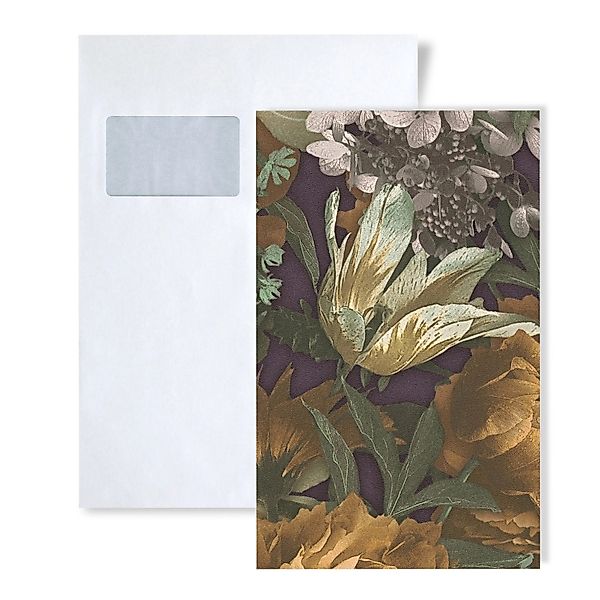 PROFHOME 1 MUSTERSTÜCK S-385092-GU DIN A4 MUSTER der Floral Tapete günstig online kaufen