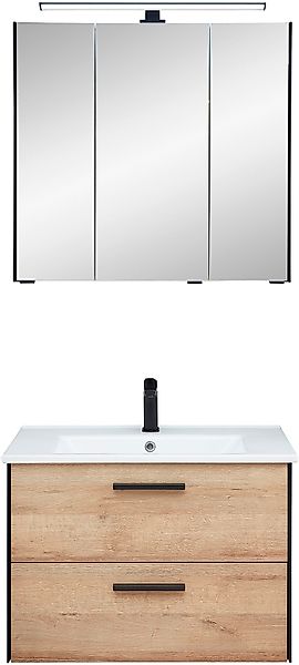 Saphir Badmöbel-Set »Quickset 395 2-teilig, Keramik-Waschtisch mit LED-Spie günstig online kaufen