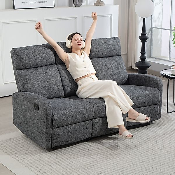 HOMCOM Relaxsessel 3 Sitzer Fernsehsessel Liegesessel mit Liegefunktion Ses günstig online kaufen