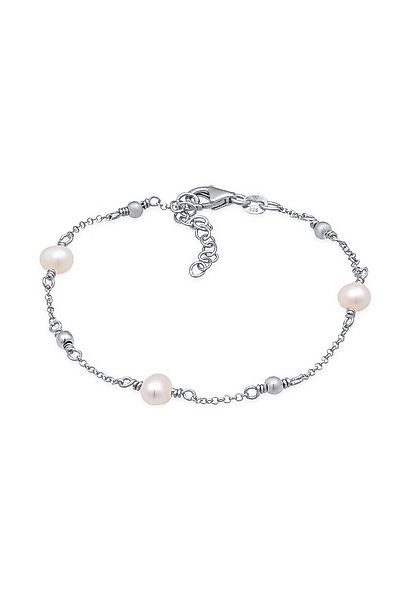 Elli Perlenarmband Erbskette Kugeln Süßwasserzuchtperle 925er Silber günstig online kaufen