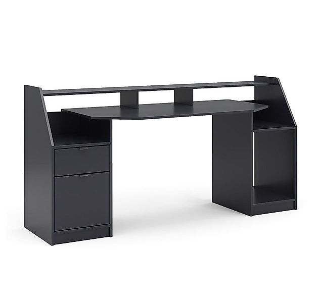 Vicco Computertisch Joel, Schwarz, 179.8 x 65.5 cm günstig online kaufen