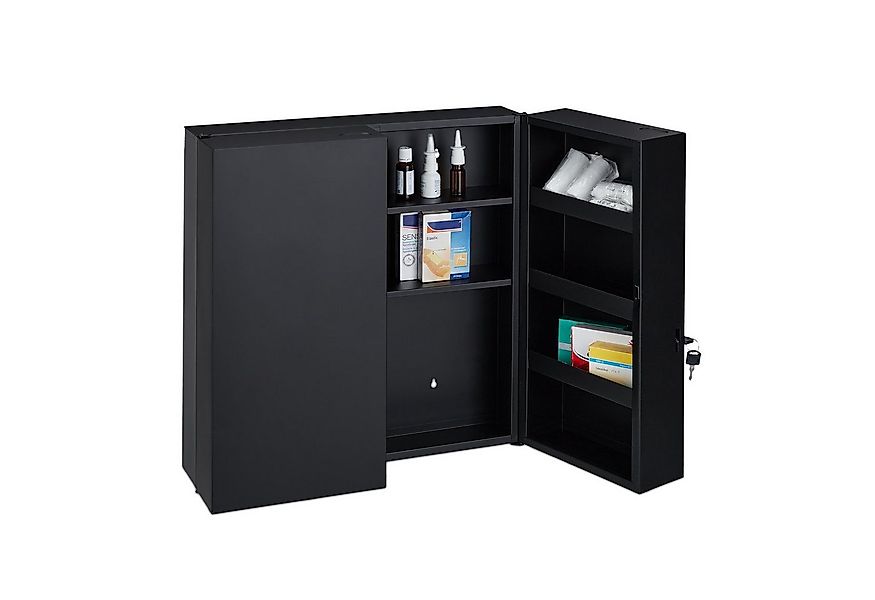 relaxdays Medizinschrank XXL in Anthrazit günstig online kaufen